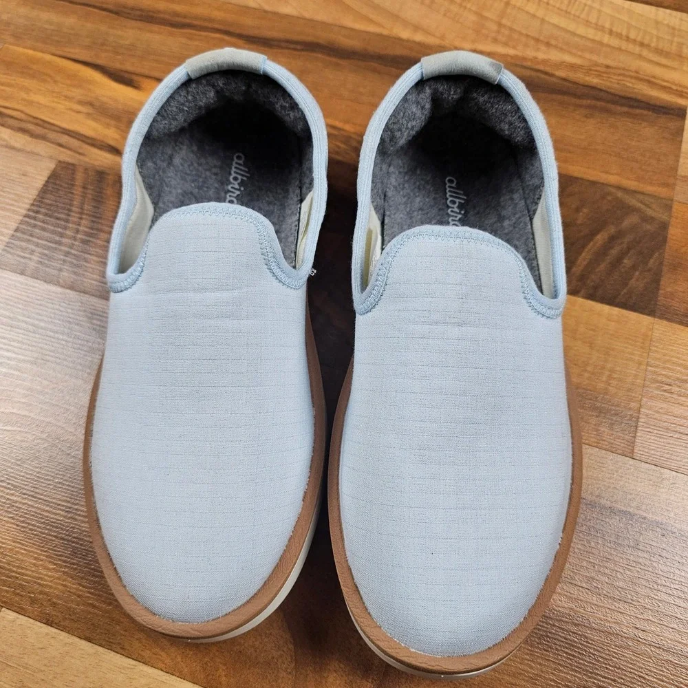 Allbirds Wool Lounger Slip-On Shoes Light Blue‎ Size 5 Casual Comfort Minimalist